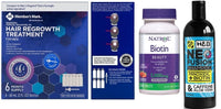 Minoxidil 5% Members Mark Tónico X 6 Meses+1 Biotin 5.000mcg 250 Unidades+ 1 Shampoo Con Minoxidil y Biotin