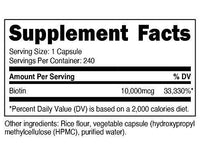 Nutricost biotin (vitamina b7) 10,000mcg 240 cápsulas